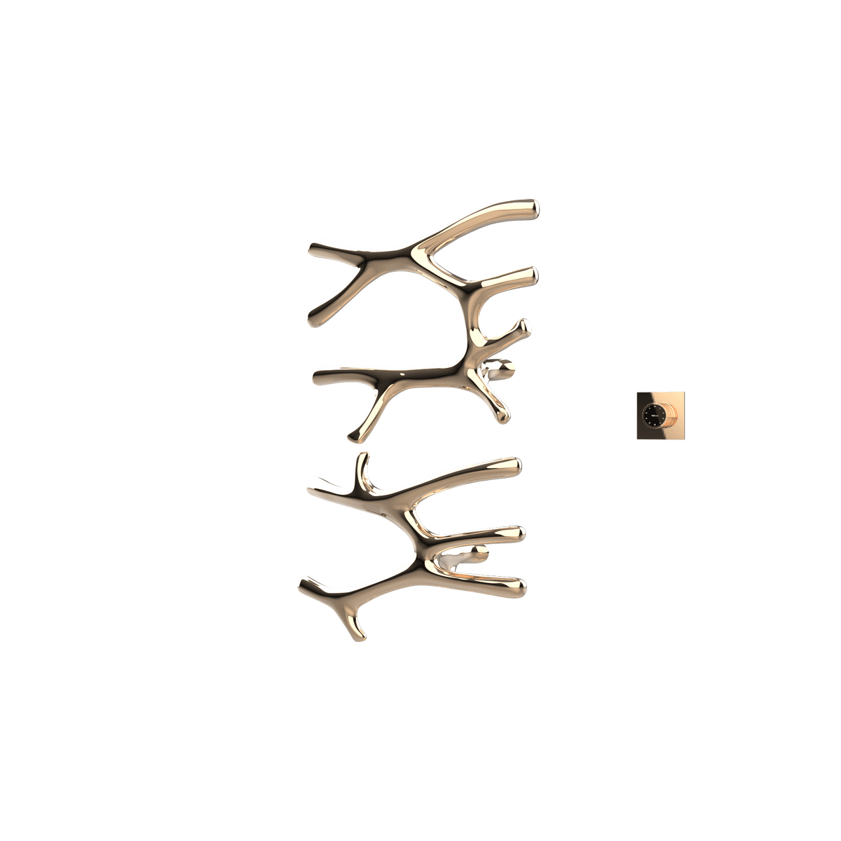 P&Bhusri S7-LM-PBZ-XM Daphne's Branch Large + Medium Towel Warmer in PVD Polished Bronze