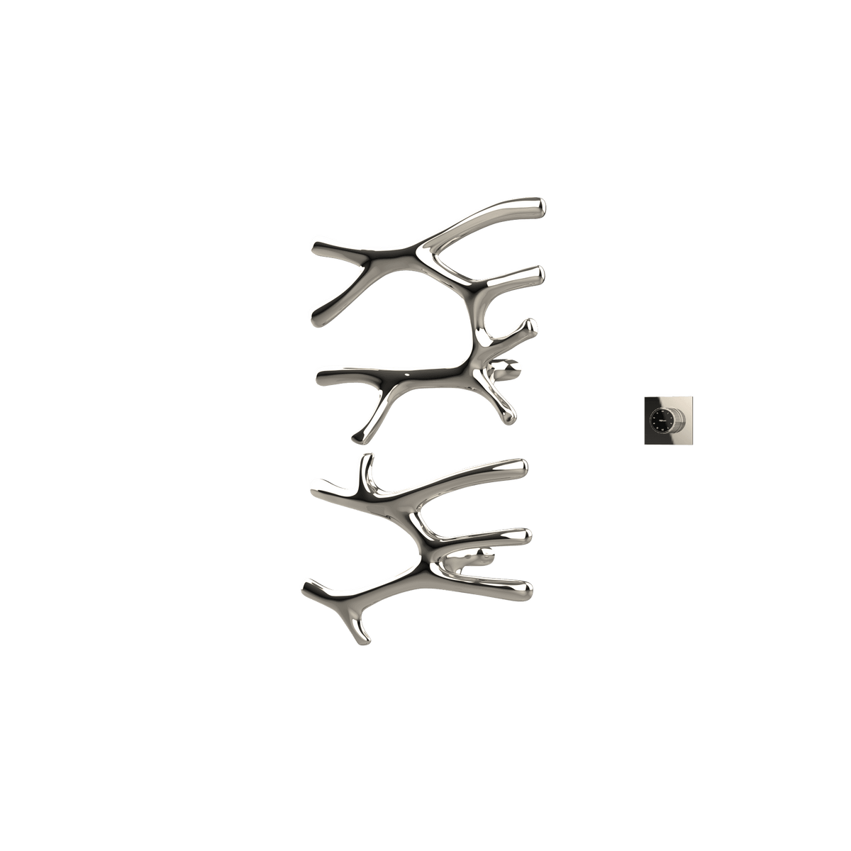 P&Bhusri S7-LM-PNI-XM Daphne's Branch Large + Medium Towel Warmer in PVD Polished Nickel