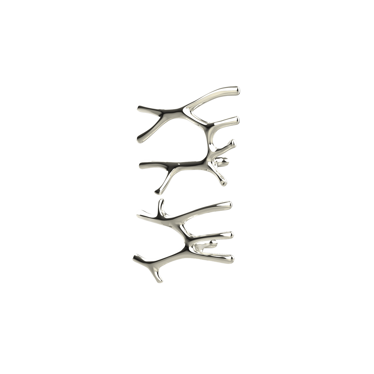 P&Bhusri S7-LM-PWG-SC Daphne's Branch Large + Medium Towel Warmer in PVD Polished White Gold