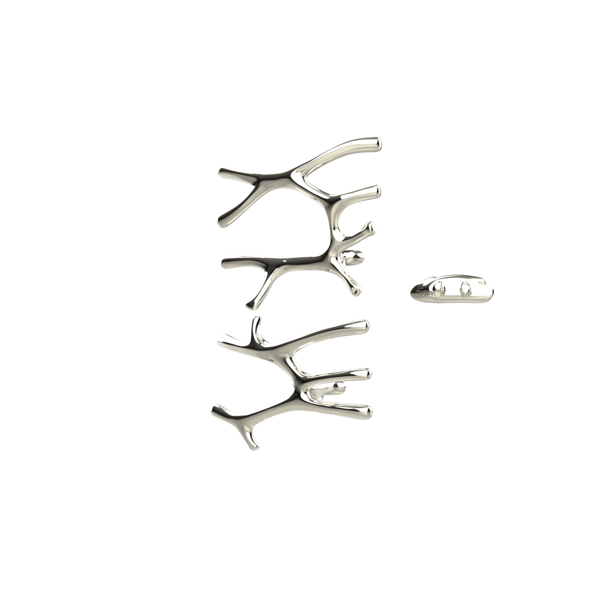 P&Bhusri S7-LM-PWG-XA Daphne's Branch Large + Medium Towel Warmer in PVD Polished White Gold