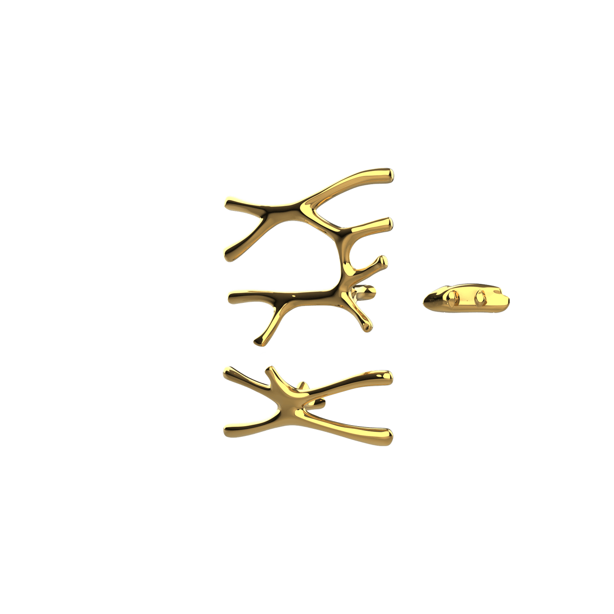 P&Bhusri S7-LS-24K-XA Daphne's Branch Large + Small Towel Warmer in PVD 24K Gold