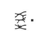 P&Bhusri S7-LS-BBN-XM Daphne's Branch Large + Small Towel Warmer in PVD Brushed Black Nickel