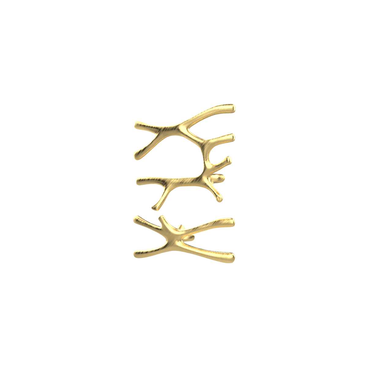 P&Bhusri S7-LS-BBR-SC Daphne's Branch Large + Small Towel Warmer in PVD Brushed Brass
