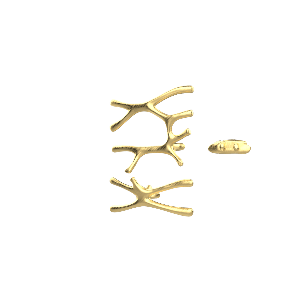 P&Bhusri S7-LS-BBR-XA Daphne's Branch Large + Small Towel Warmer in PVD Brushed Brass