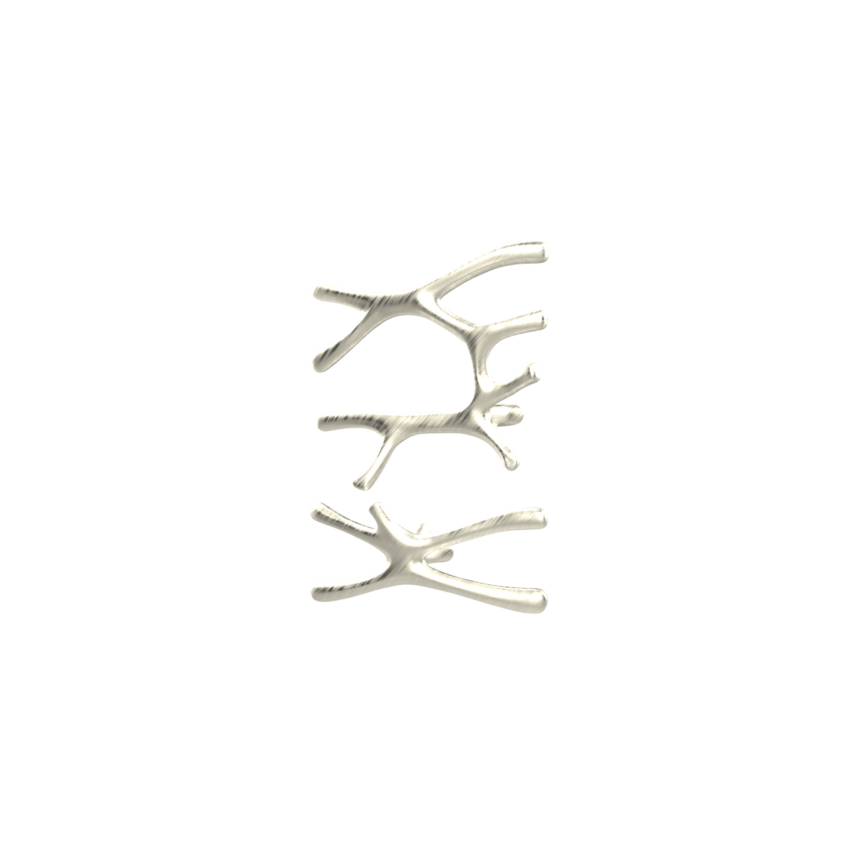 P&Bhusri S7-LS-BWG-SC Daphne's Branch Large + Small Towel Warmer in PVD Brushed White Gold