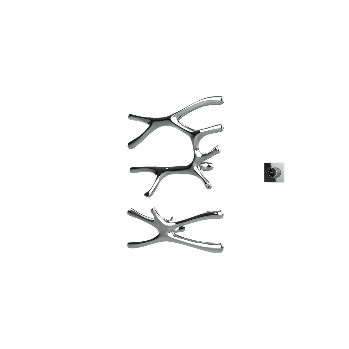 P&Bhusri S7-LS-CHR-XM Daphne's Branch Large + Small Towel Warmer in Polished Chrome