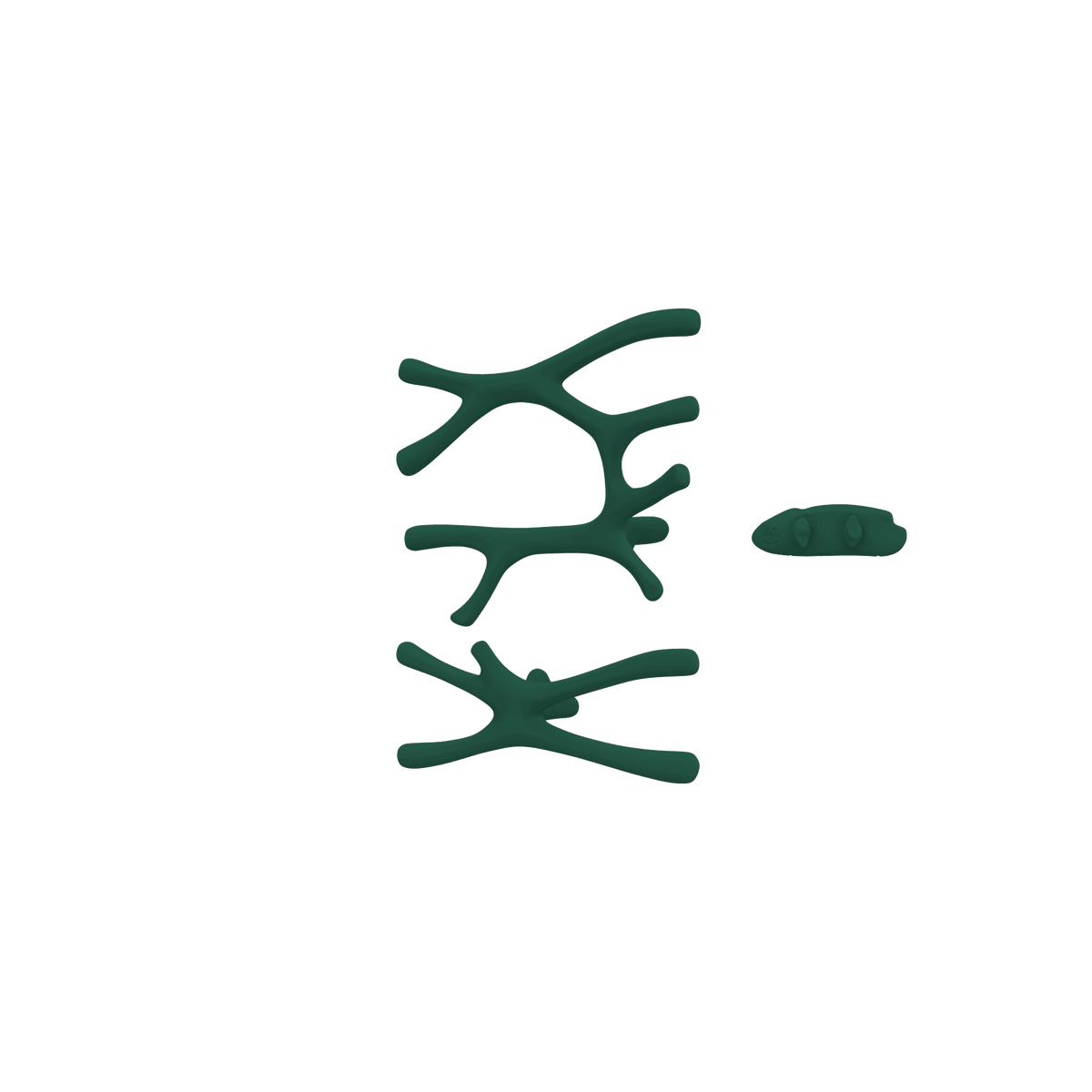 P&Bhusri S7-LS-EGR-XA Daphne's Branch Large + Small Towel Warmer in Emerald Green