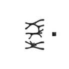 P&Bhusri S7-LS-PBN-XM Daphne's Branch Large + Small Towel Warmer in PVD Polished Black Nickel