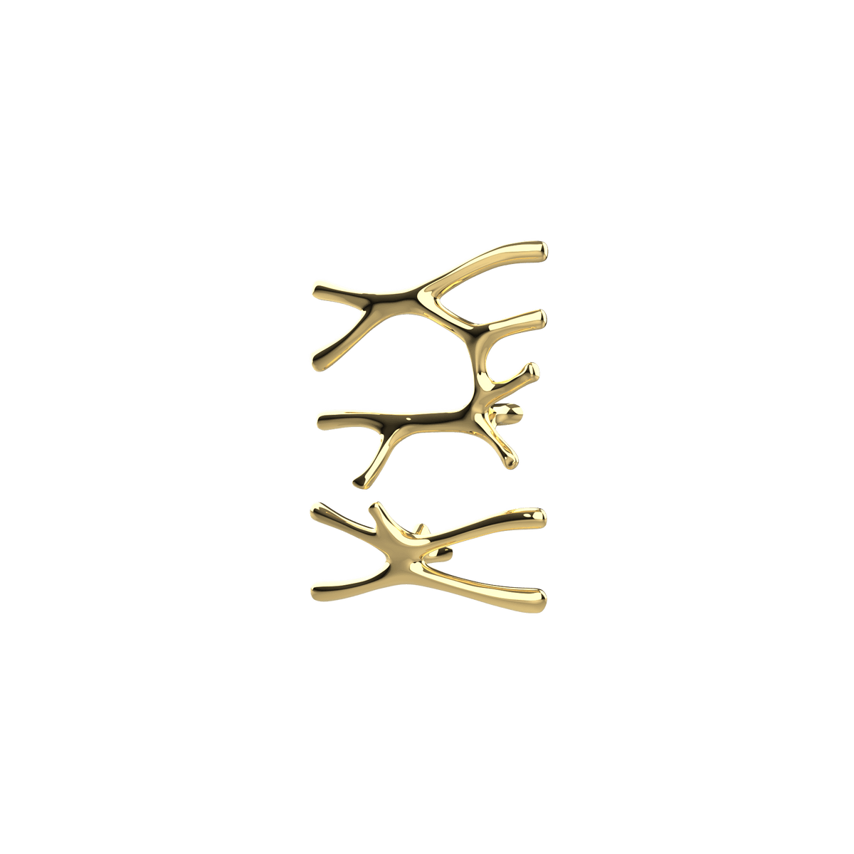 P&Bhusri S7-LS-PBR-SC Daphne's Branch Large + Small Towel Warmer in PVD Polished Brass