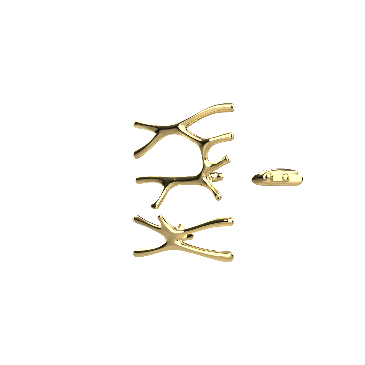 P&Bhusri S7-LS-PBR-XA Daphne's Branch Large + Small Towel Warmer in PVD Polished Brass