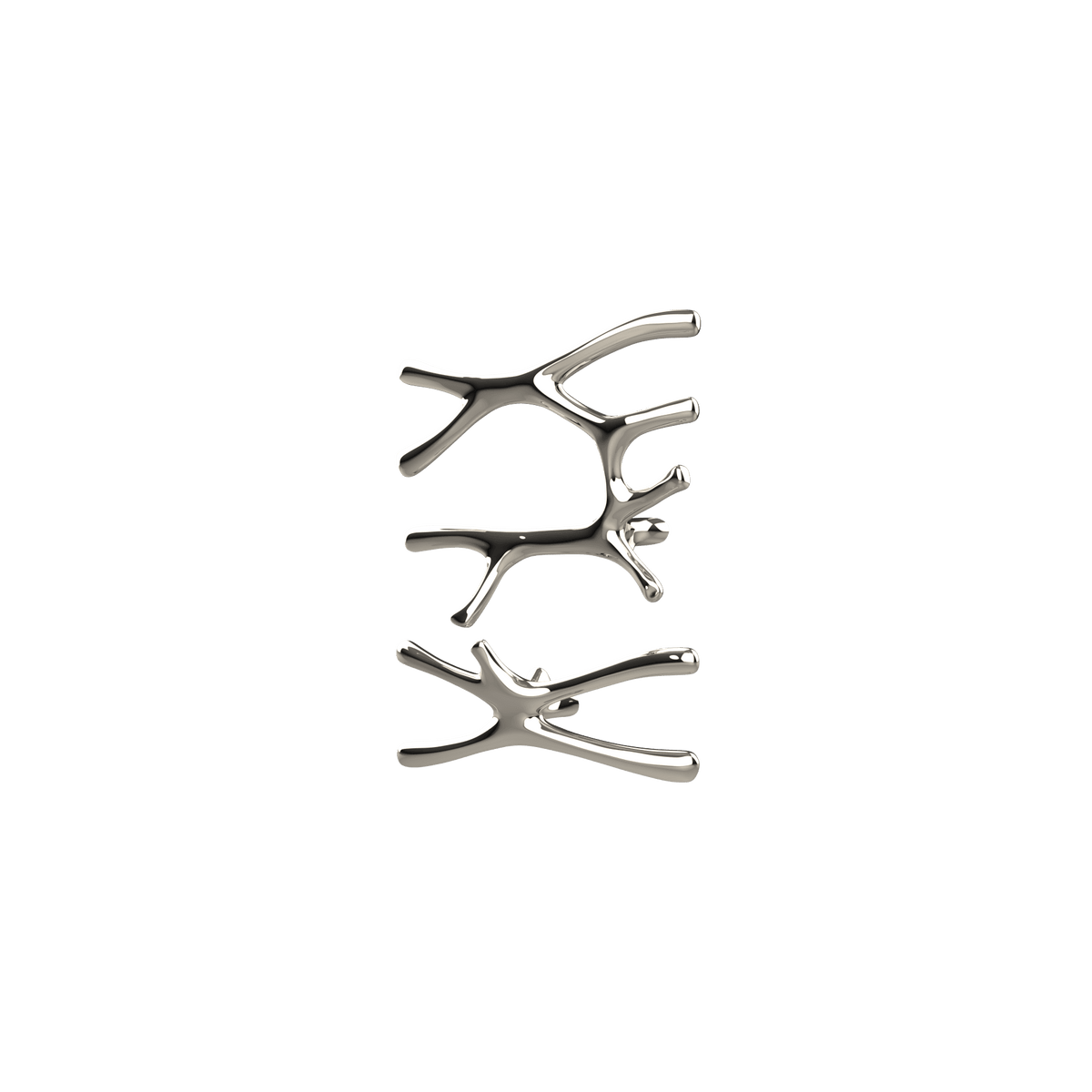 P&Bhusri S7-LS-PNI-SC Daphne's Branch Large + Small Towel Warmer in PVD Polished Nickel