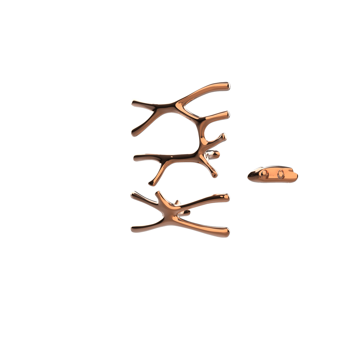 P&Bhusri S7-LS-RGD-XA Daphne's Branch Large + Small Towel Warmer in PVD Polished Rose Gold