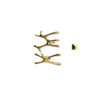 P&Bhusri S7-MS-24K-XM Daphne's Branch Medium + Small Towel Warmer in PVD 24K Gold