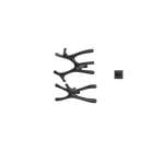 P&Bhusri S7-MS-BBN-XM Daphne's Branch Medium + Small Towel Warmer in PVD Brushed Black Nickel
