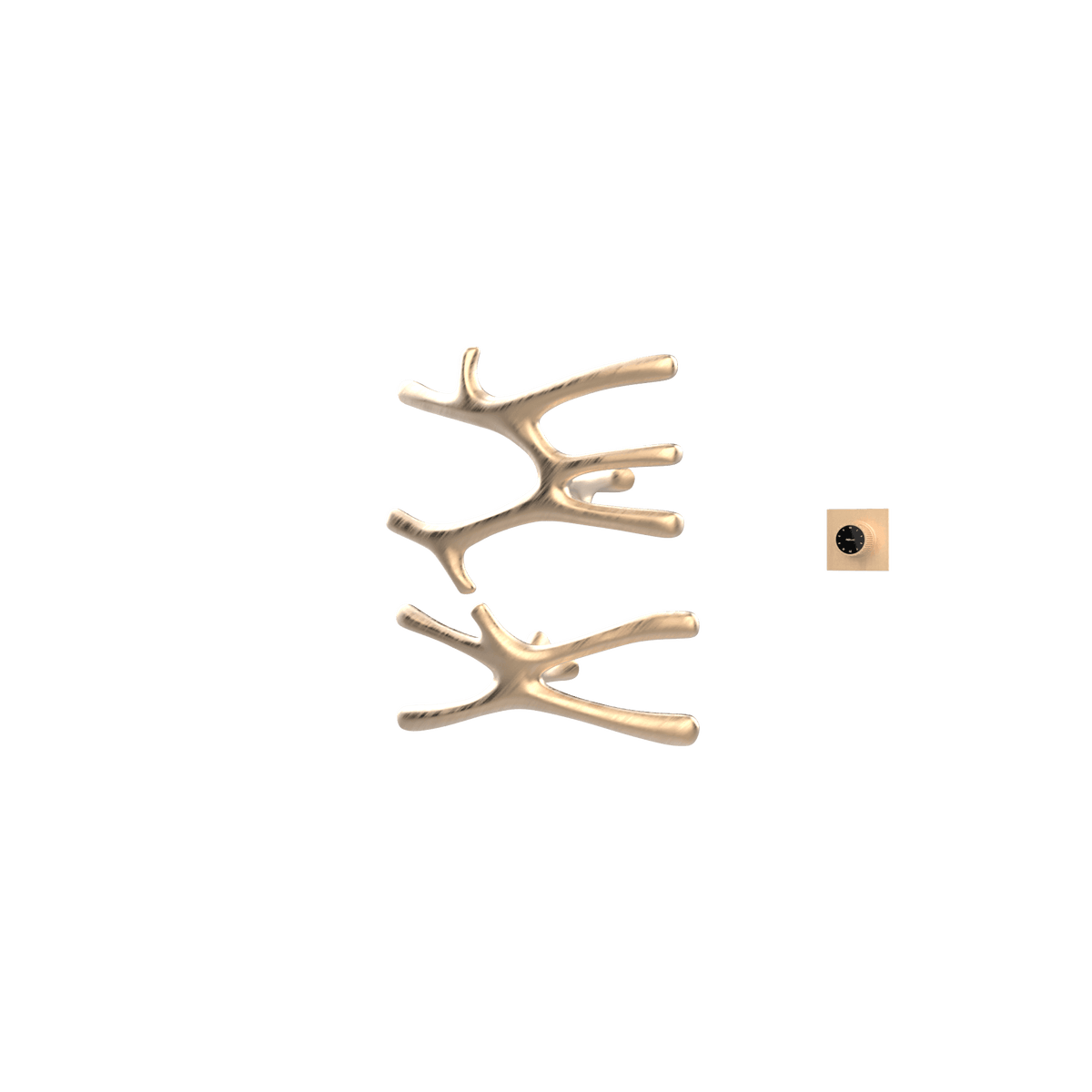 P&Bhusri S7-MS-BBZ-XM Daphne's Branch Medium + Small Towel Warmer in PVD Brushed Bronze