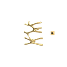 P&Bhusri S7-MS-BLG-XM Daphne's Branch Medium + Small Towel Warmer in PVD Brushed Luxury Gold