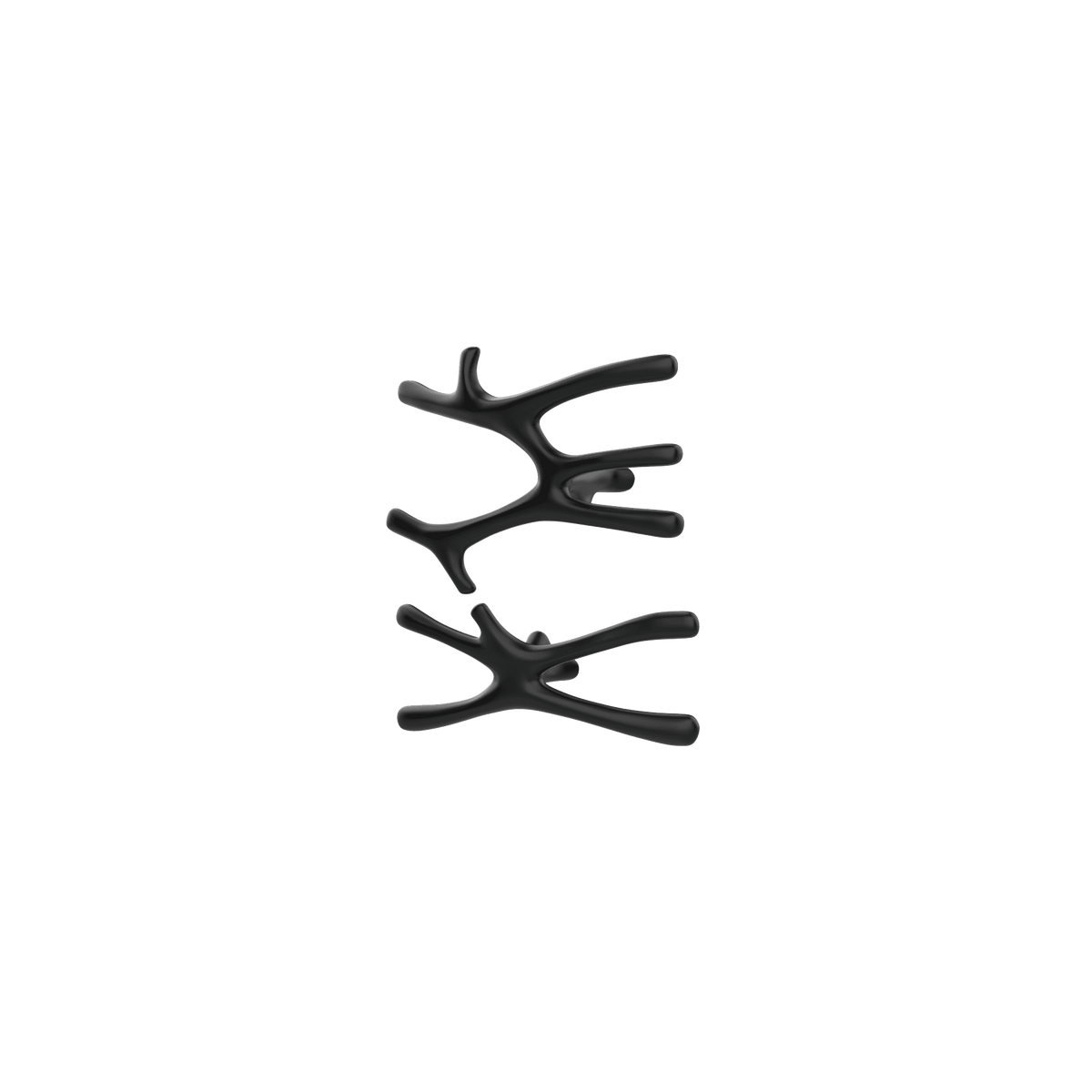 P&Bhusri S7-MS-BLK-SC Daphne's Branch Medium + Small Towel Warmer in Matte Black
