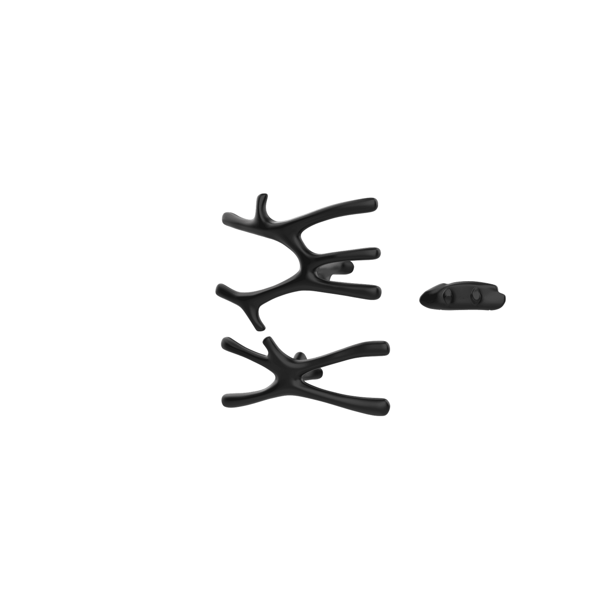 P&Bhusri S7-MS-BLK-XA Daphne's Branch Medium + Small Towel Warmer in Matte Black