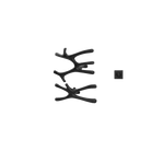 P&Bhusri S7-MS-BLK-XM Daphne's Branch Medium + Small Towel Warmer in Matte Black