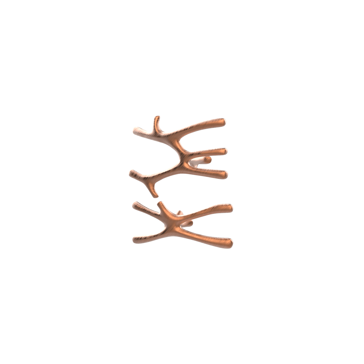 P&Bhusri S7-MS-BRG-SC Daphne's Branch Medium + Small Towel Warmer in PVD Brushed Rose Gold
