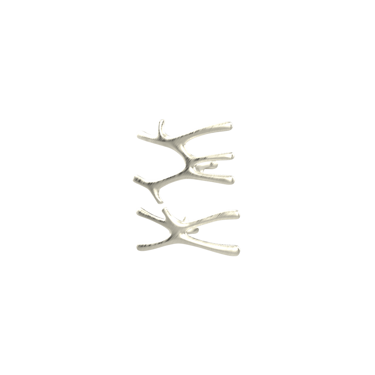 P&Bhusri S7-MS-BWG-SC Daphne's Branch Medium + Small Towel Warmer in PVD Brushed White Gold