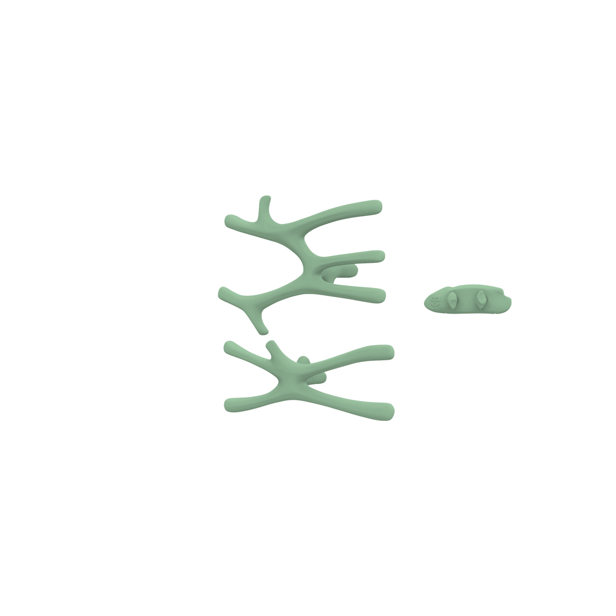 P&Bhusri S7-MS-CGR-XA Daphne's Branch Medium + Small Towel Warmer in Celadon Green