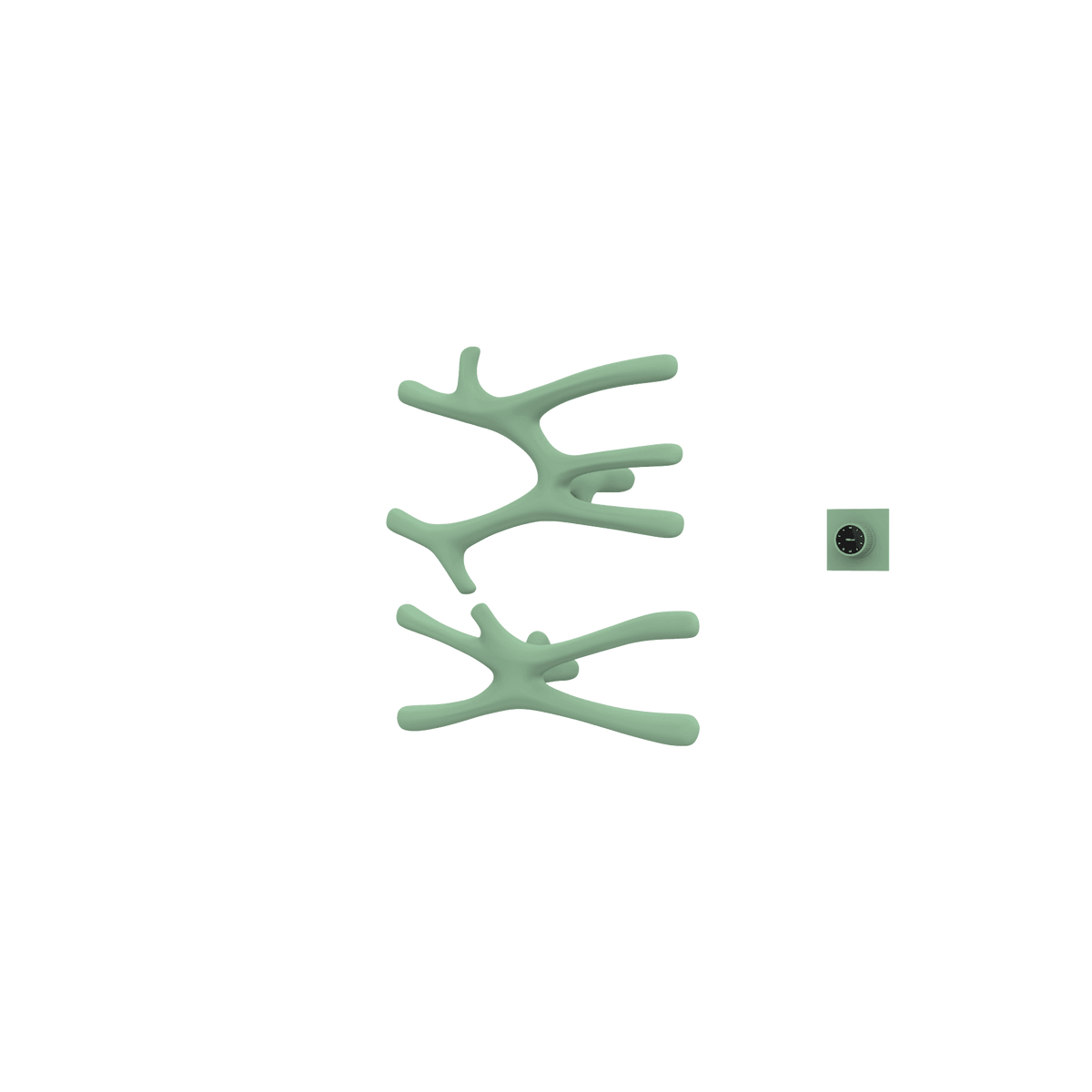 P&Bhusri S7-MS-CGR-XM Daphne's Branch Medium + Small Towel Warmer in Celadon Green