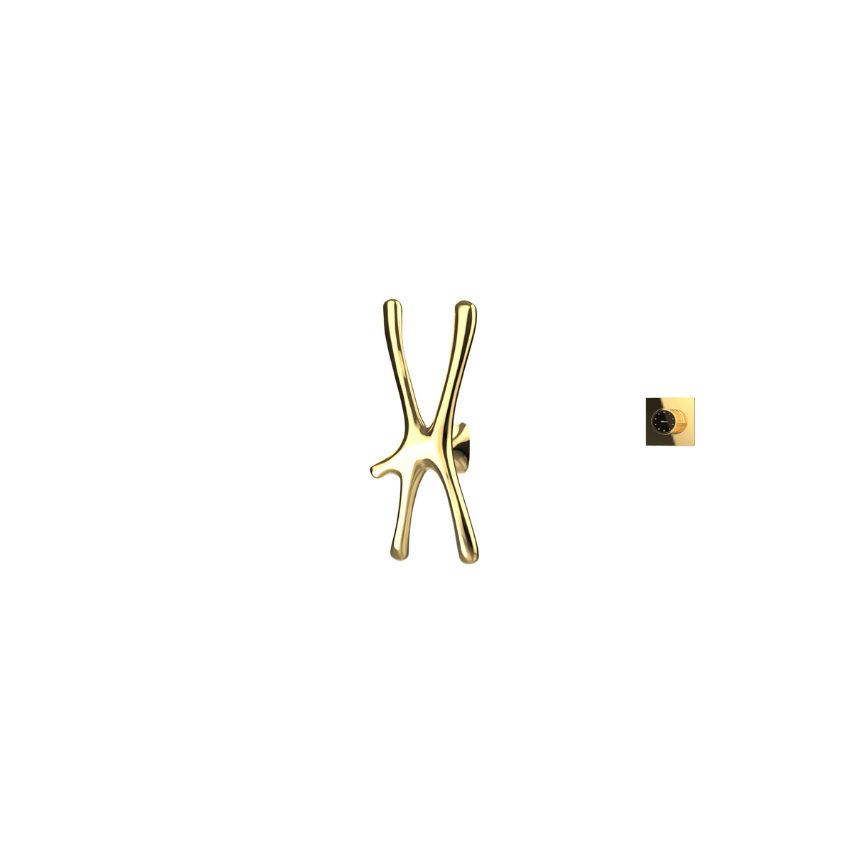 P&Bhusri S7-S-LGD-XM Daphne's Branch Small Towel Warmer in PVD Polished Luxury Gold