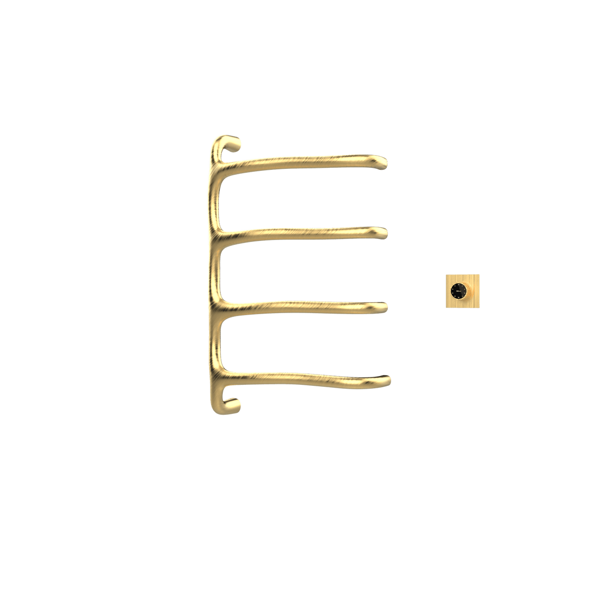 P&Bhusri S8-M-BLG-XM Tuscany Glimmer Towel Warmer in PVD Brushed Luxury Gold