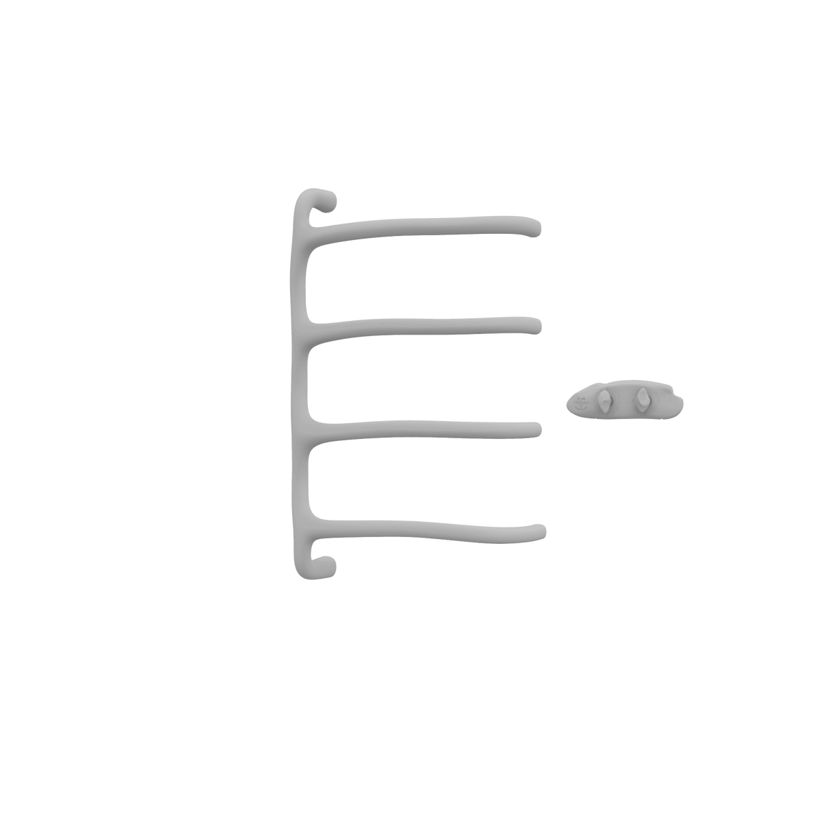 P&Bhusri S8-M-MGR-XA Tuscany Glimmer Towel Warmer in Muted Grey