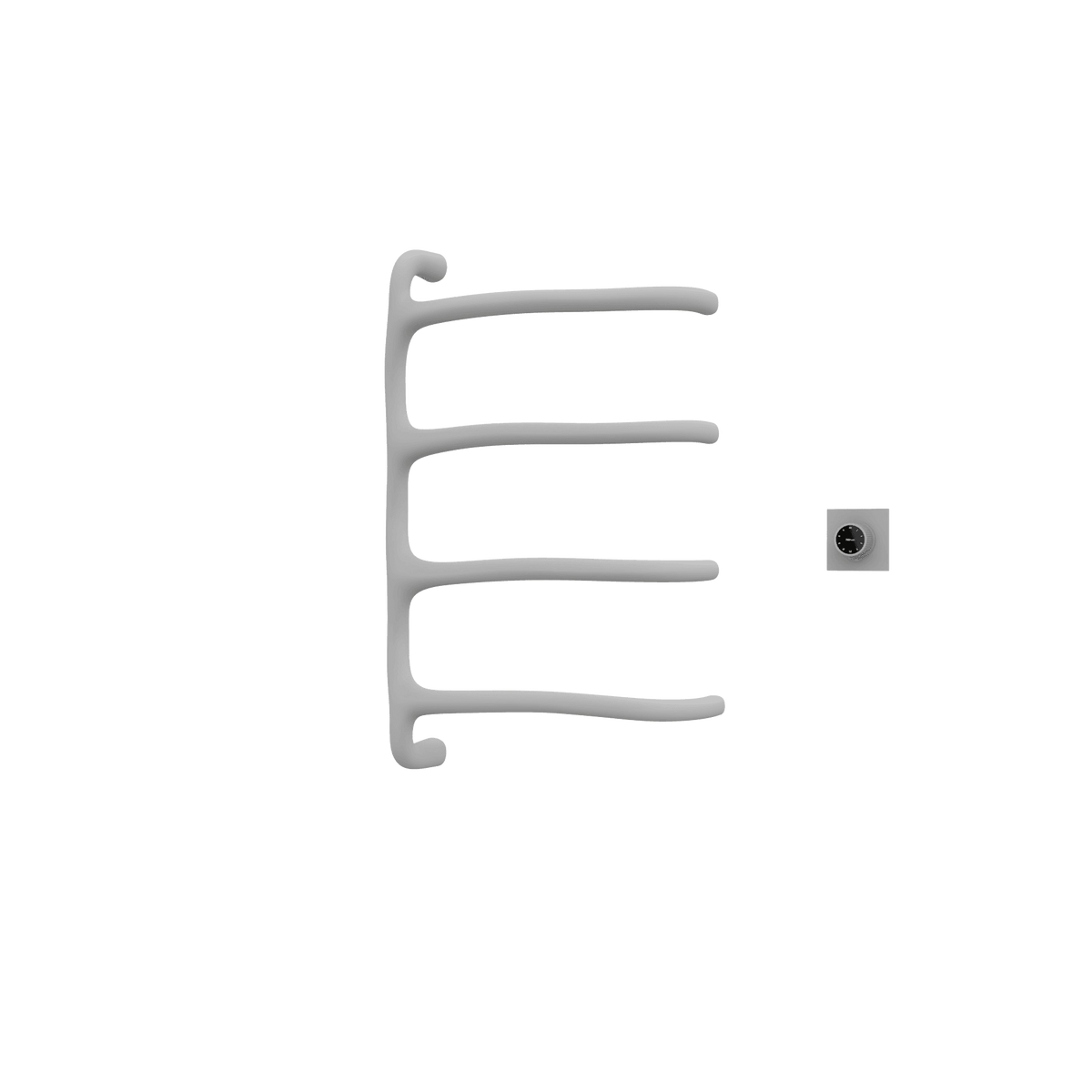 P&Bhusri S8-M-MGR-XM Tuscany Glimmer Towel Warmer in Muted Grey