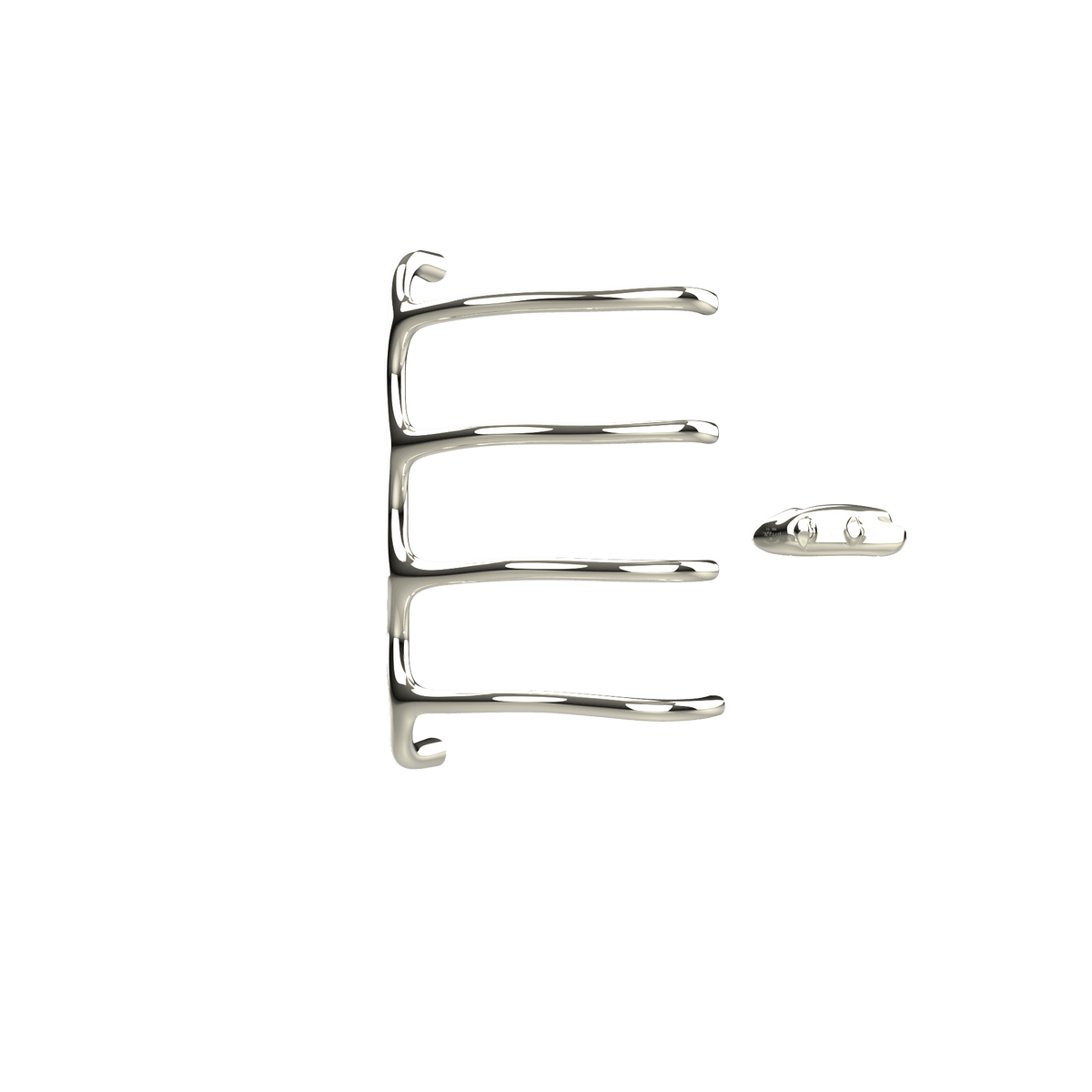 P&Bhusri S8-M-PWG-XA Tuscany Glimmer Towel Warmer in PVD Polished White Gold