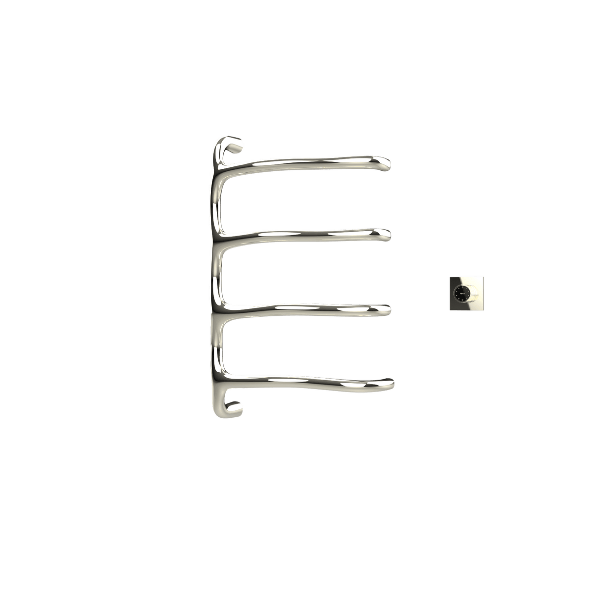 P&Bhusri S8-M-PWG-XM Tuscany Glimmer Towel Warmer in PVD Polished White Gold