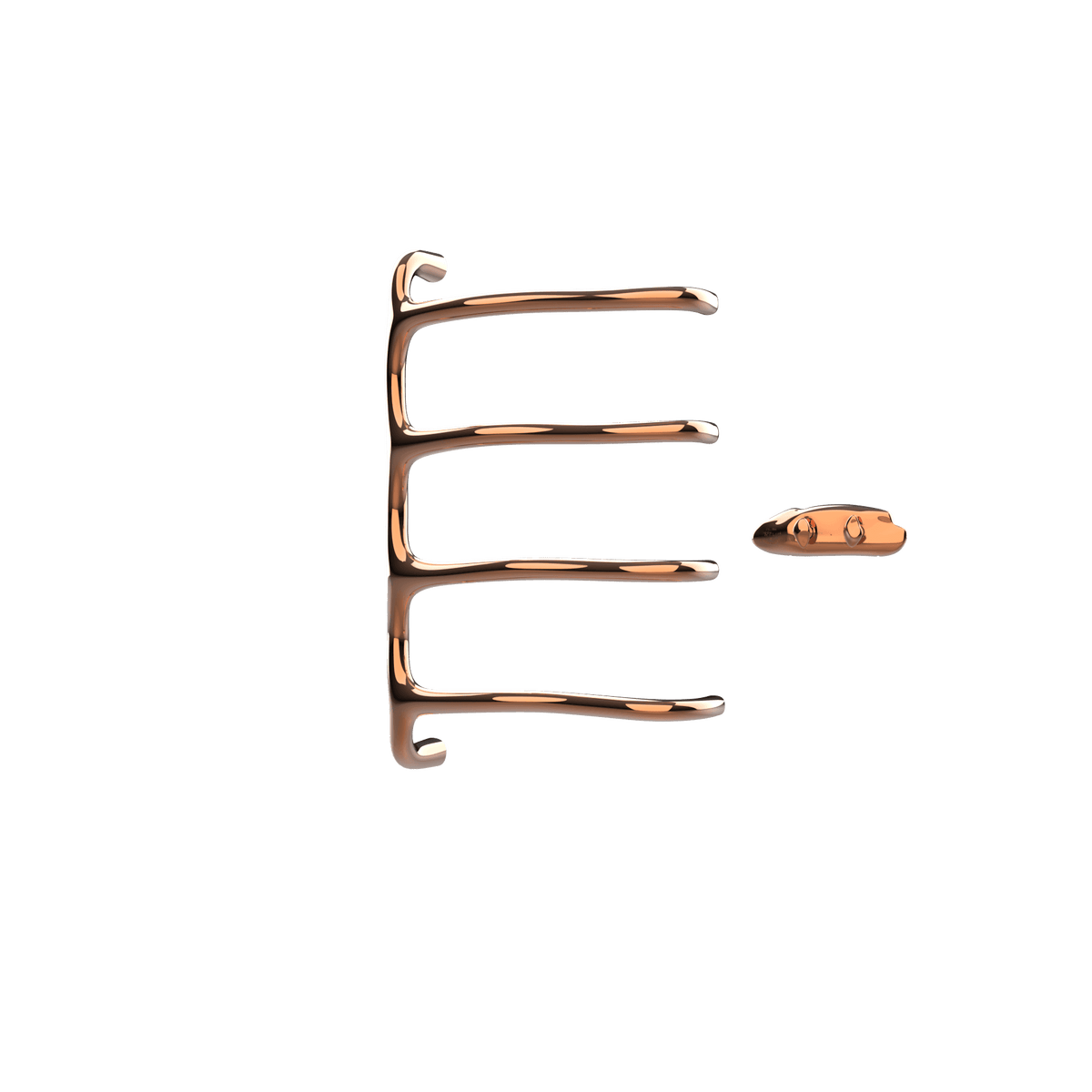 P&Bhusri S8-M-RGD-XA Tuscany Glimmer Towel Warmer in PVD Polished Rose Gold
