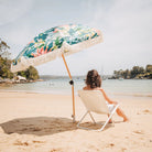 A practical solution for stabilizing umbrellas on sand, soil, or grass.