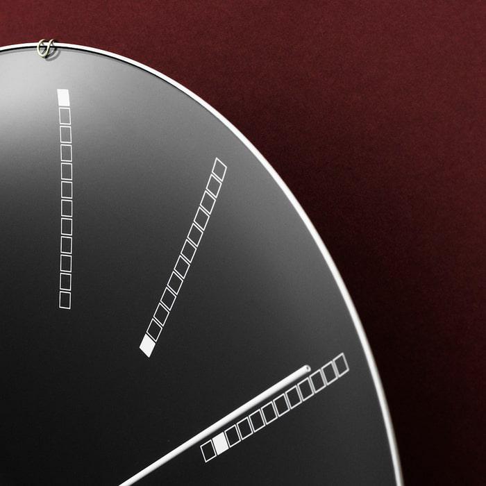 Arne Jacobsen Clocks 43636 Bankers Wall Clock in Black