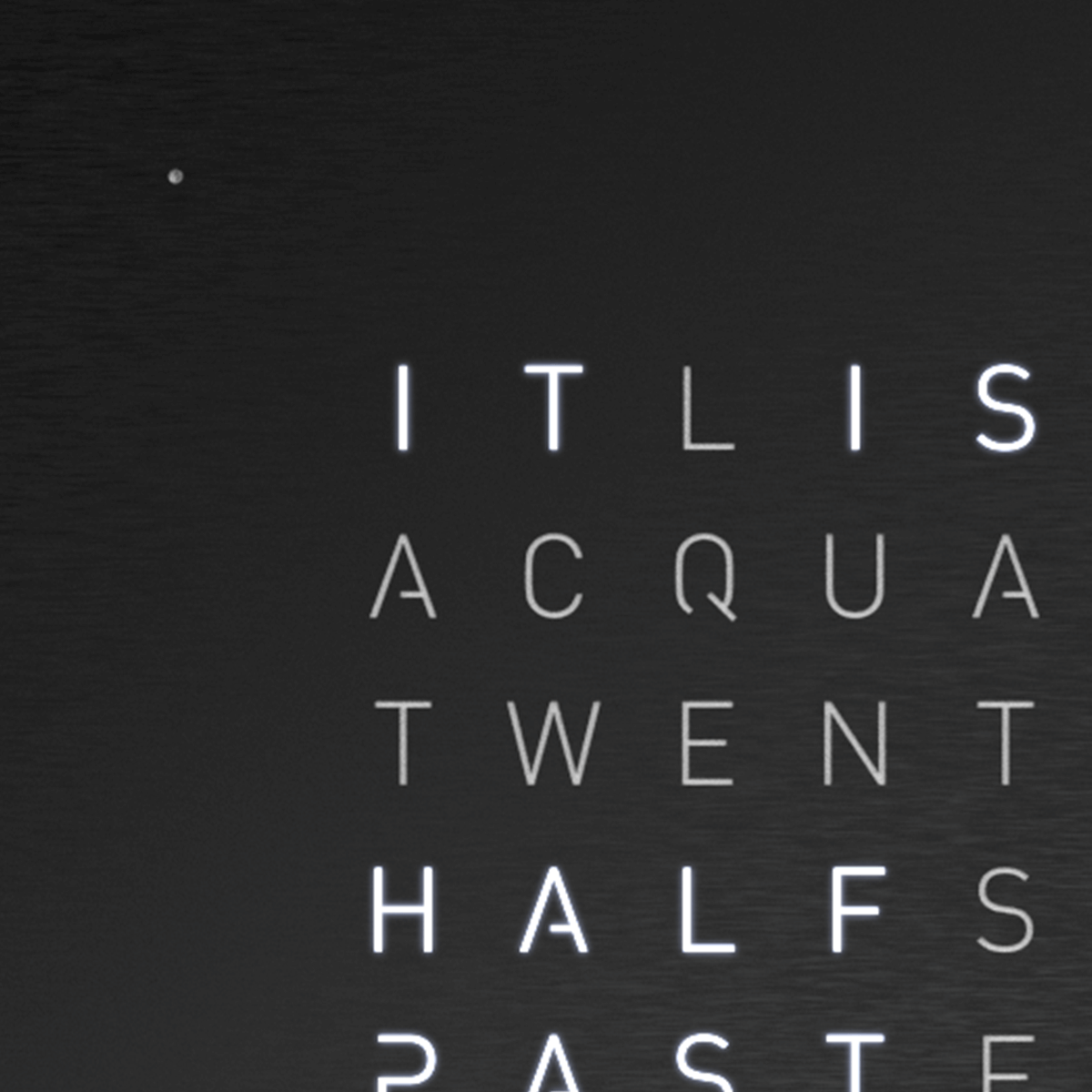 QLOCKTWO T4BLSSBL QLOCKTWO EARTH 13.5 Deep Black