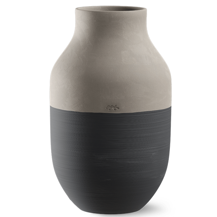 Kähler 690149 Omaggio Circulare Vase in Anthracite Grey