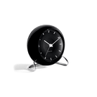 Arne Jacobsen Clocks 43673 City Hall Table Clock in Black