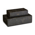 Currey and Company - Black Bone Box Set of 2 - 1200-0452 | The Rug District