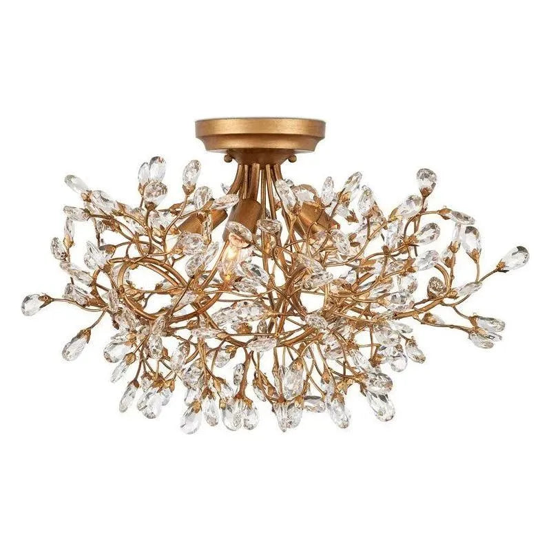 Currey and Company - Crystal Bud Semi-Flush Mount - 9000-1123 | The Rug District