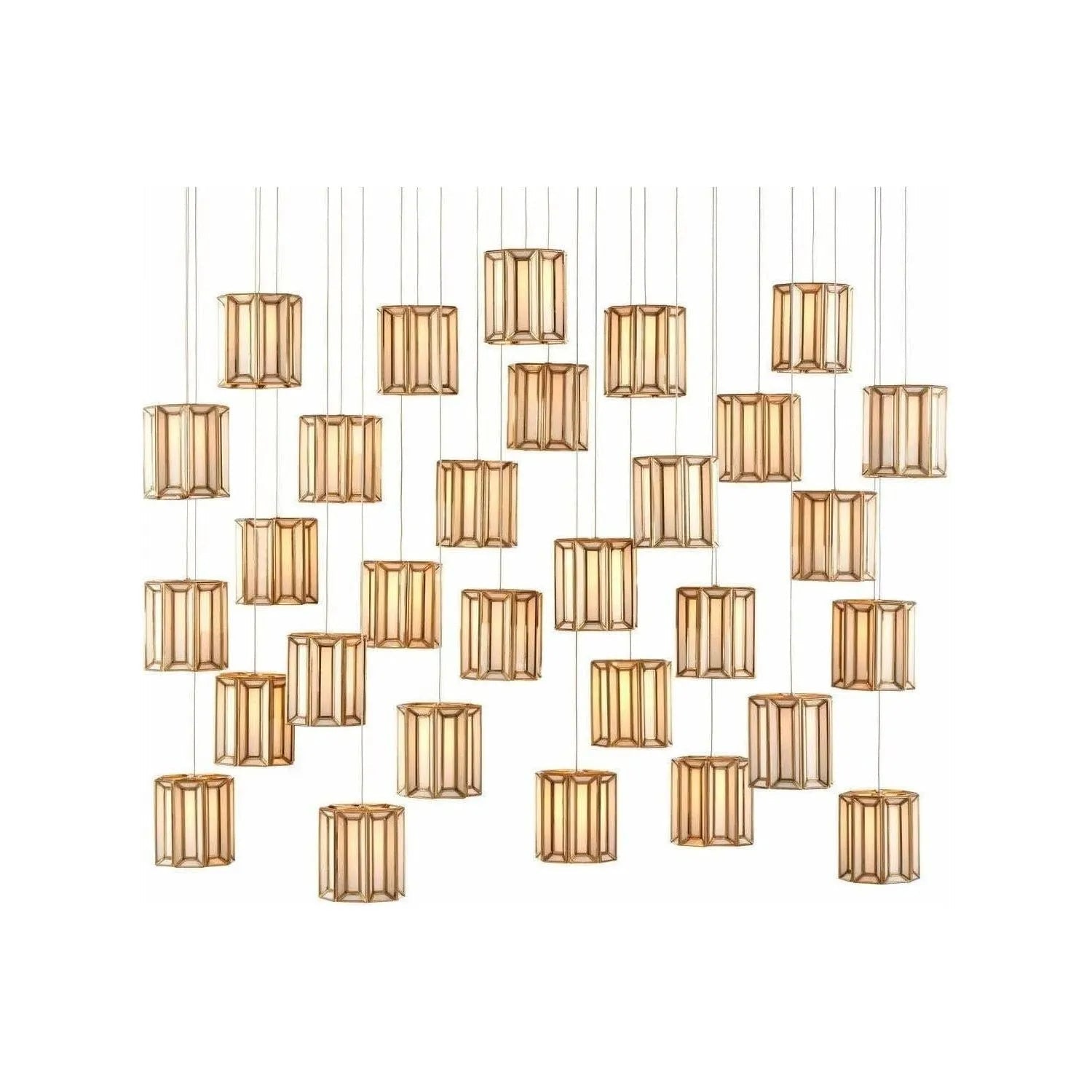 Currey and Company - Daze 30-Light Multi-Drop Pendant - 9000-0893 | The Rug District
