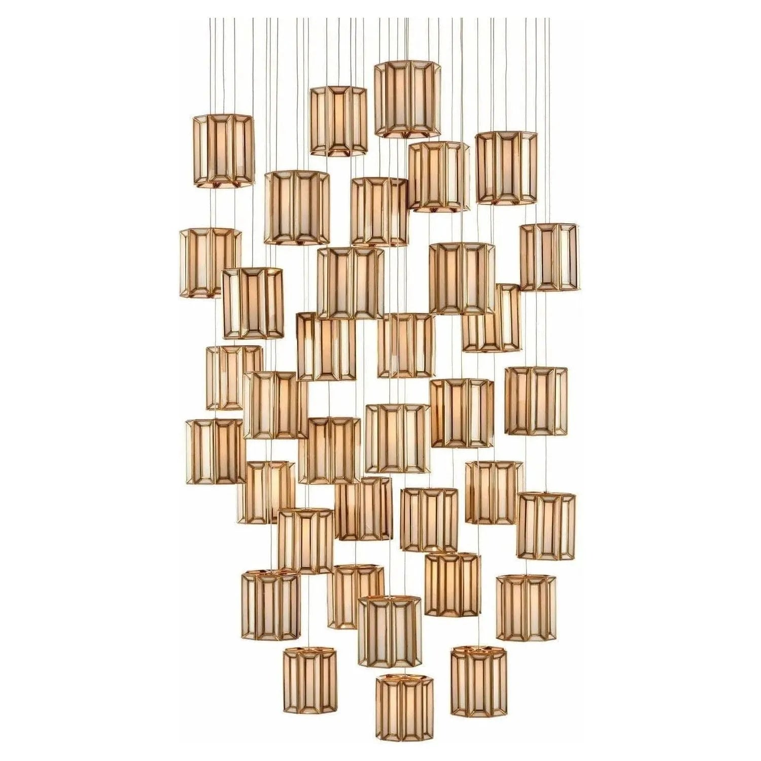 Currey and Company - Daze 36-Light Multi-Drop Pendant - 9000-0894 | The Rug District