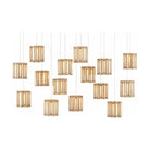 Currey and Company - Daze Rectangular 15-Light Multi-Drop Pendant - 9000-0892 | The Rug District