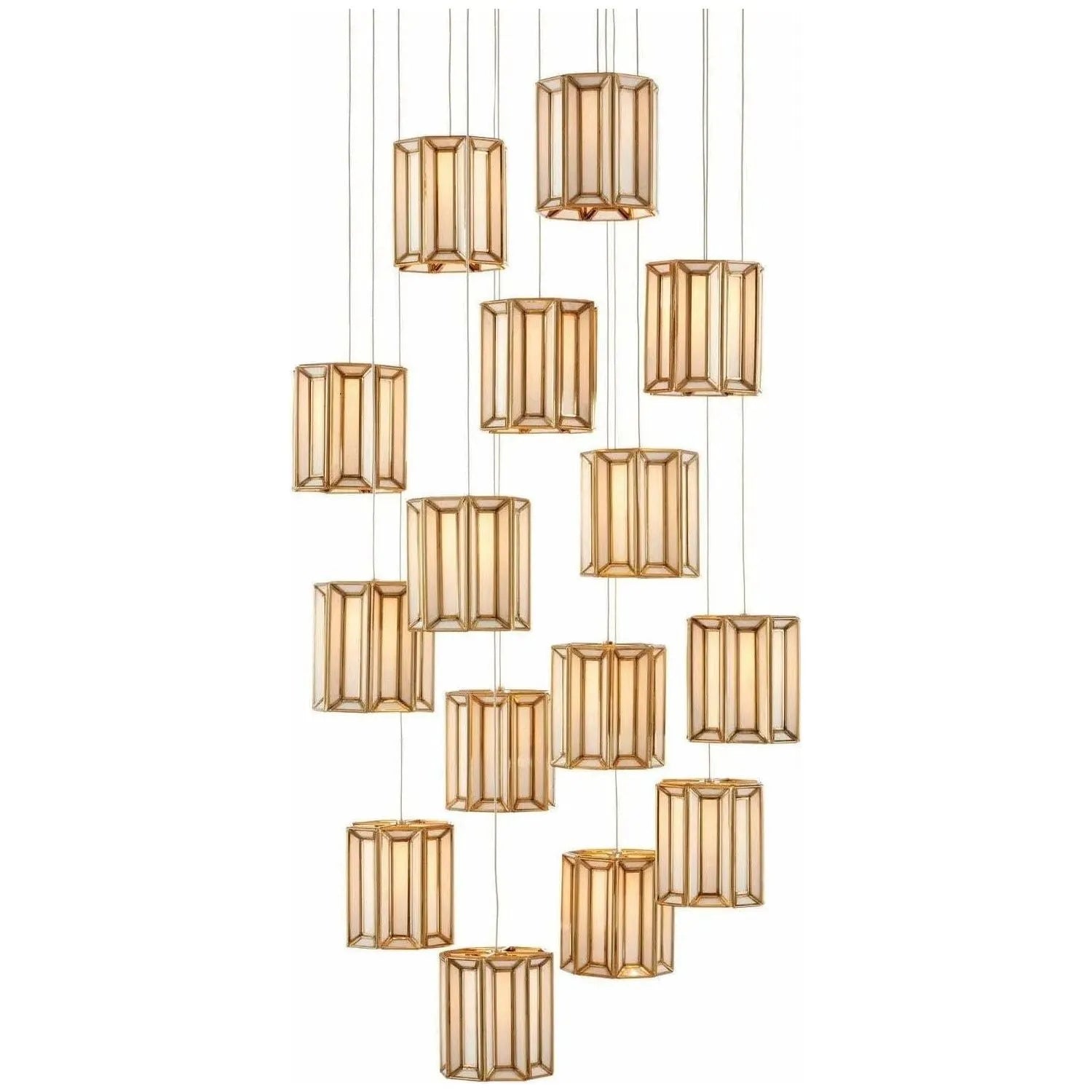 Currey and Company - Daze Round 15-Light Multi-Drop Pendant - 9000-0891 | The Rug District