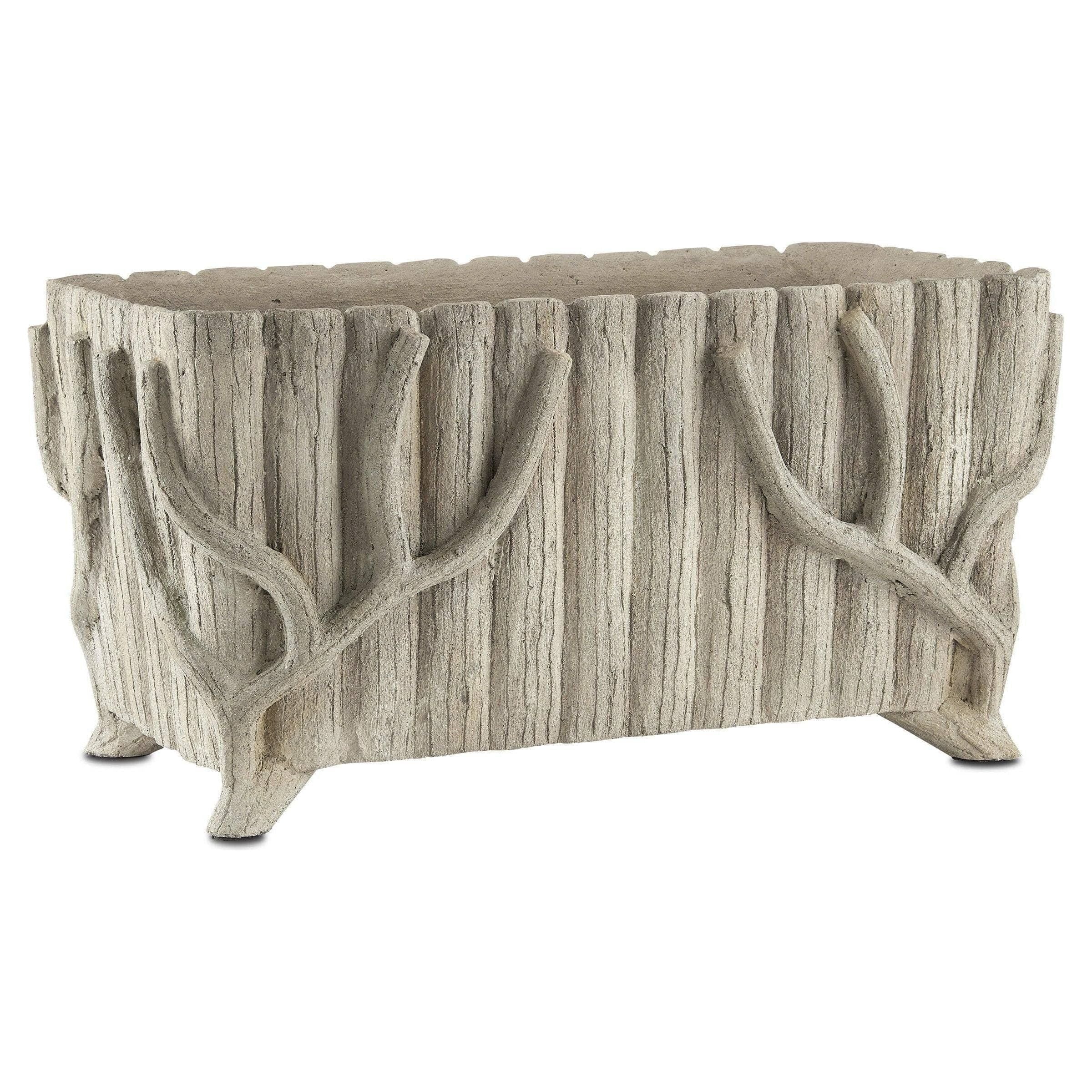 Currey and Company - Faux Bois Planter - 2200-0022 | The Rug District