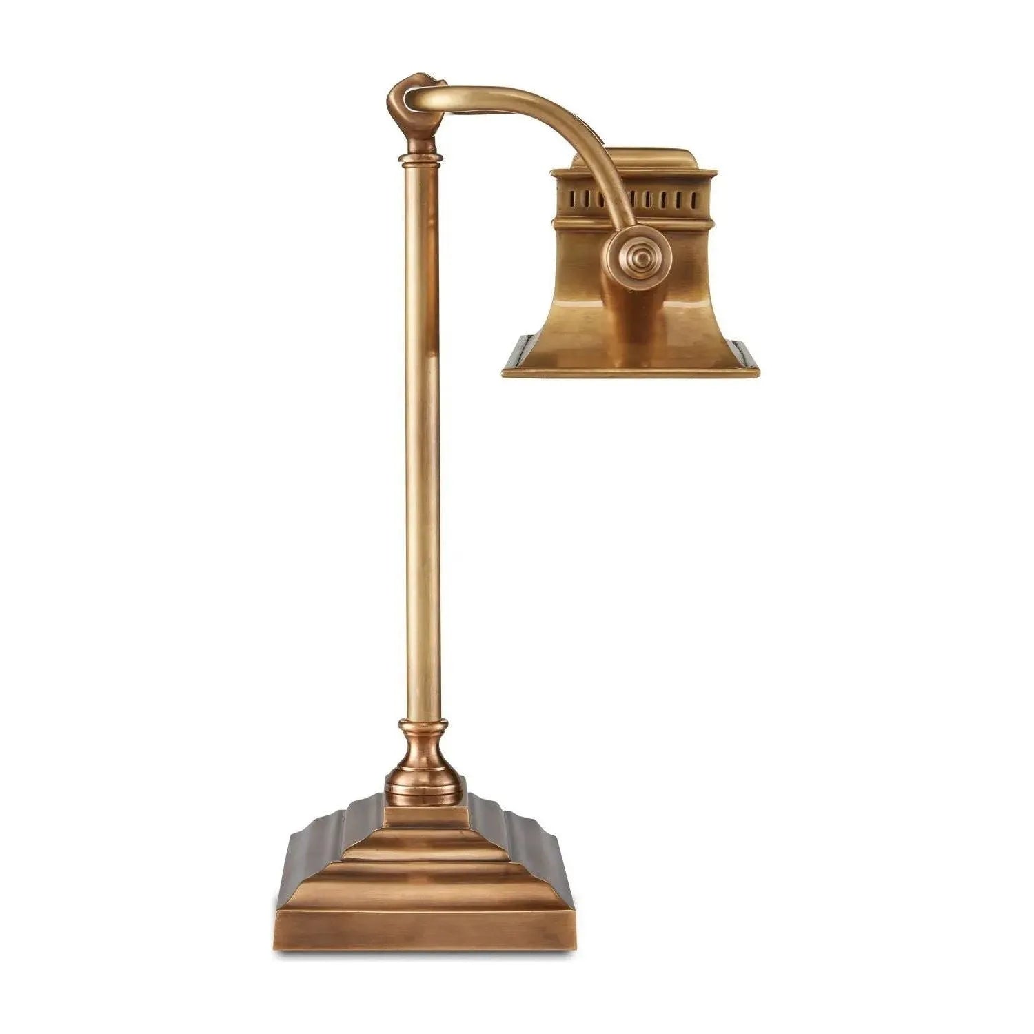 Currey and Company - Malvasia Brass Desk Lamp - 6000-0758 | The Rug District