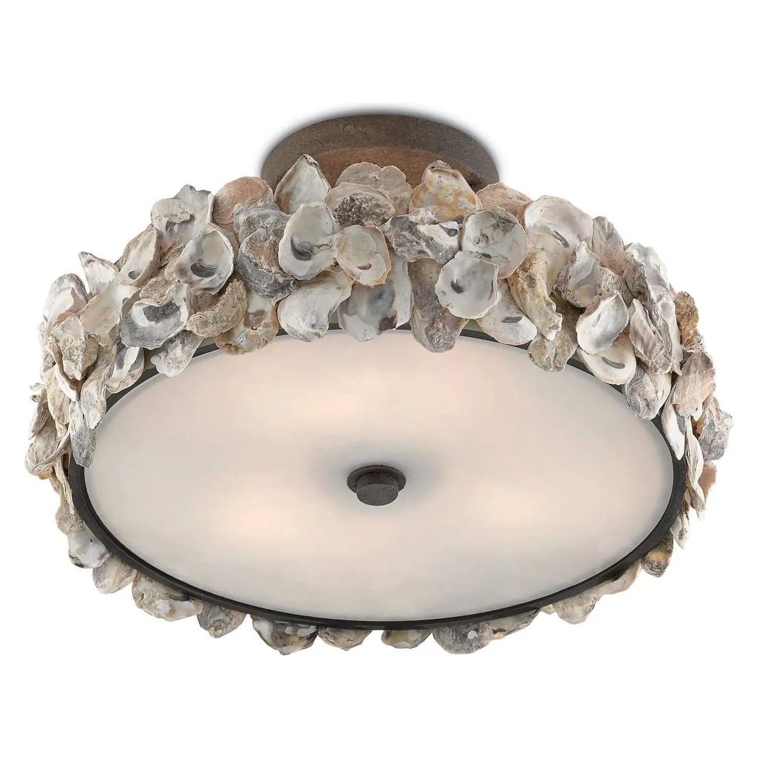 Currey and Company - Oyster Semi-Flush Mount - 9000-0265 | The Rug District