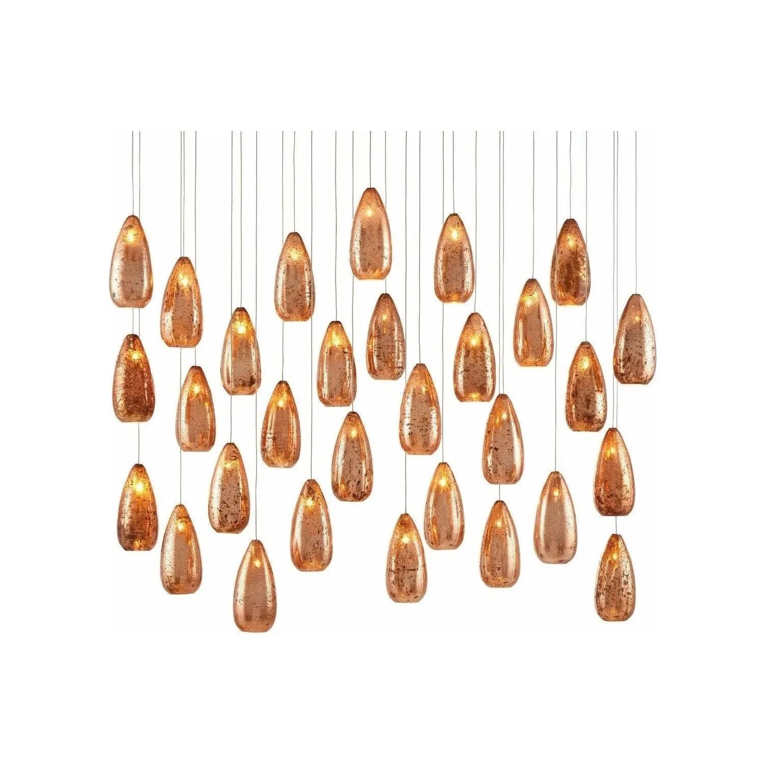 Currey and Company - Rame 30-Light Multi-Drop Pendant - 9000-0907 | The Rug District