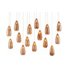 Currey and Company - Rame Rectangular 15-Light Multi-Drop Pendant - 9000-0906 | The Rug District
